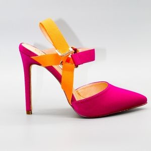 Multi Elastic Ankle Straps Stiletto US 8.5